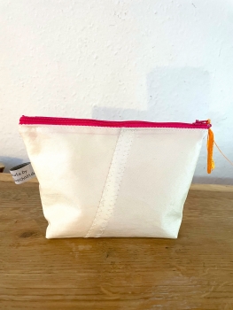 Segeltuchtäschchen mit Fisch pink/orange